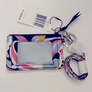 Vera Bradley Mod Paisley Zip ID & Lanyard NWT
